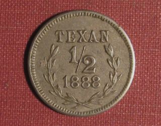1888 Yucatan,  Mexico,  Texan Hacienda 1/2 Real Token - Scrip Type Wage Payment
