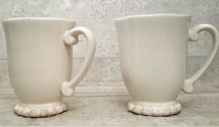 2 Southern Living At Home Villa Stoneware Footed Mugs (6 Available)
