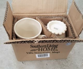 2 Southern Living at home Villa Stoneware Footed Mugs (6 available) 3