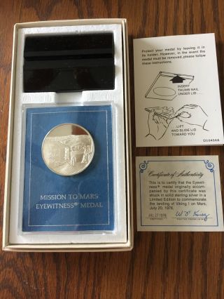 Franklin Eyewitness Medal - Mission To Mars - Viking 1 Sterling Silver Ltd.