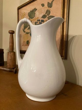 ANTIQUE J & G MEAKIN WHITE IRONSTONE LARGE 12.  5 