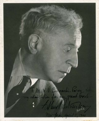 Pianist Arthur Rubinstein Autograph,  Signed Vintage Photo