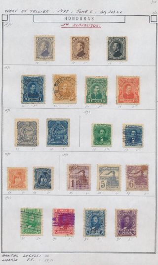 Xc32142 Honduras 1878 - 1903 Classic Stamps Fine Lot