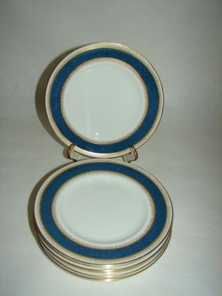 Royal Worcester Belvoir Blue Bone China Porcelain 8 Bread & Butter Plates 6 "
