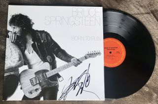 Gem Bruce Springsteen Signed Born To Run 12’ Lp Vinyl Album W/ Record Jsa
