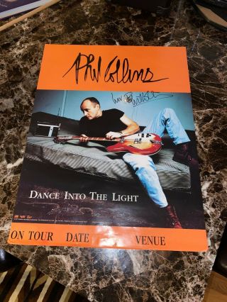 Autographed Phil Collins Signed 1997 Dance Into The Light Poster 24x18