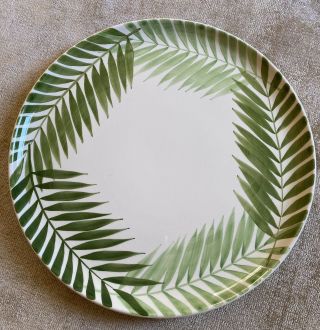 Tiffany & Co Este Ceramiche Italian Ceramic Fern Platter/plate Green/white,  16in