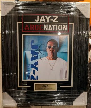 Rare Jay - Z Hand - Signed The Blueprint Album Flat With Incredible Framing Jsa Auth
