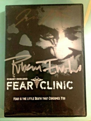 Robert Englund,  Kane Hodder,  Thomas Dekker Signed Fear Clinic Series Dvd