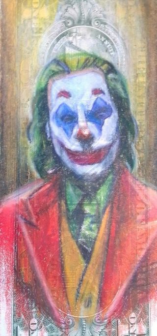Joker $1 Hobodollar One Dollar Bill Art By Edson Real Money