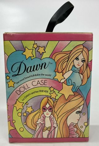 1971 Topper Toys Dawn And Her Friends Carrying Case Pink Doll Case 8 "