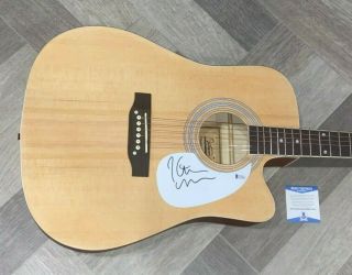 Keith Urban Autographed Signed 41 " Acoustic Guitar W/proof Beckett Bas Certified