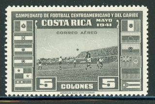 Costa Rica Mlh Selections: Scott C66 5c Central American Soccer Games Cv$52,