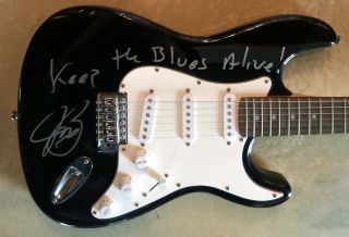 Joe Bonamassa JSA Certified Authentic Signed Autographed Black Guitar On Body 2
