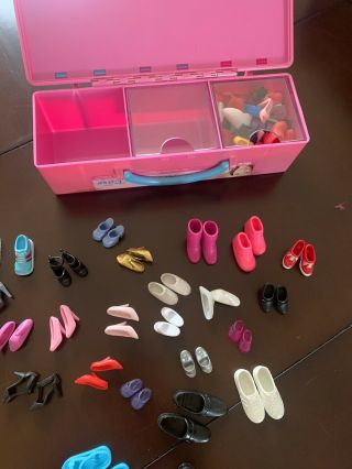 1999 Vtg Barbie Doll Accessories Carrying Case W Handle Tara Mattel With Shoes