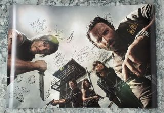 Walking Dead Autographed Large Poster 40×27 (not Reprint) Norman Reedus.