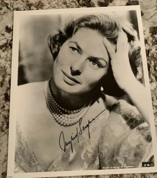 CASABLANCA Ingrid Bergman Signed Glossy Photo JSA 2