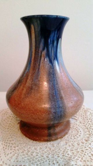 Vintage Thulin Belgium Art Deco Drip Glaze Vase