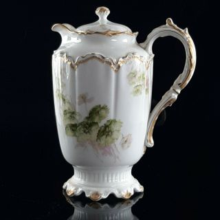 Vintage Haviland Limoges Porcelain Coffee/chocolate Pot Flowers