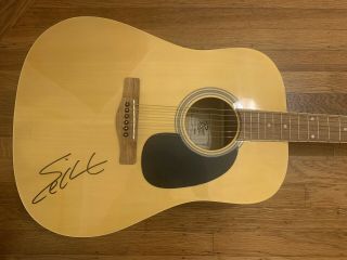 Eric Church Signed Acoustic Guitar Authentic Autograph Beckett Bas A93386