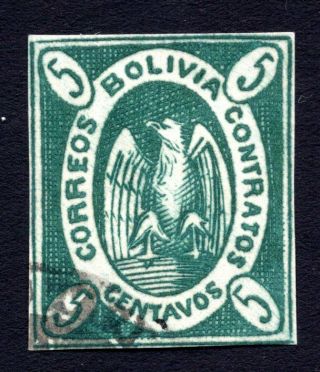 Bolivia 1867 - 68 Stamp Mi 1e Cv=25€