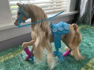 Vintage Mattel 1989 Barbie Western Fun Sun Runner Horse W/ Accessories 9961