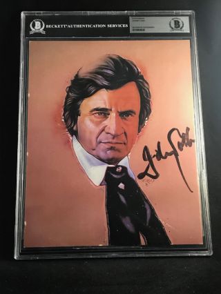 Johnny Cash Country Music Hof Star Autographed Signed 8x10 Photo Beckett Bas