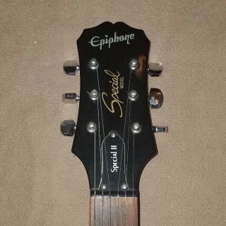 REO Speedwagon Autographed Black Epiphone Special II Guitar - all 5 members 2