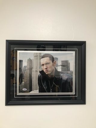 Eminem Signed Custom Framed 11x14 Photo Marshall Mathers Psa Rare Slim Shady