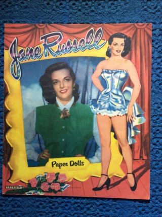 Jane Russell Paper Dolls/saalfield 1609/©️1955/uncut