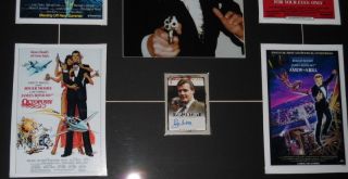 Roger Moore Signed Framed 24x29 James Bond Poster Display LEAF 3