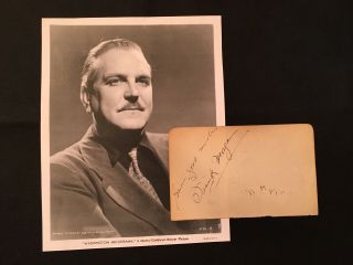 Frank Morgan & Cedric Hardwicke Signed Autographed Album Page 1939 Wizard Of Oz