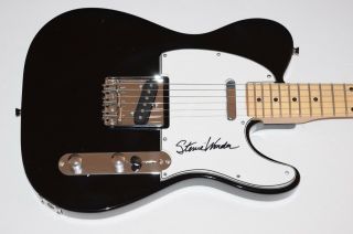 Stevie Wonder Signed Autographed Electric Guitar EXACT PROOF 2