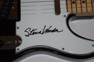 Stevie Wonder Signed Autographed Electric Guitar EXACT PROOF 3