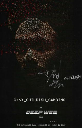 Childish Gambino Autographed Concert Poster