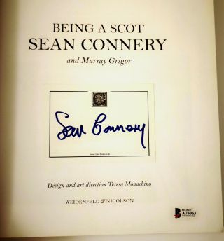Rare Signed Sean Connery Being A Scot Hardcover 1st Print Book Beckett Bas Loa