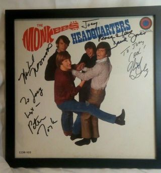 The Monkees Signed Headquarters Record Davey Jones,  Dolenz,  Tork,  Nesmith