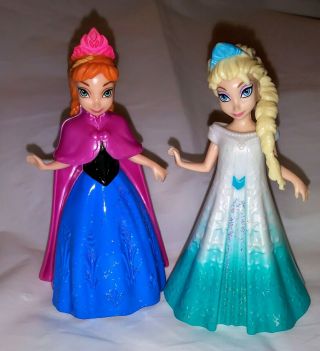 Polly Pocket Disney Frozen Princess Elsa Anna Magiclip Snap On Clip Dresses