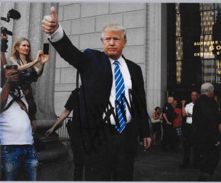 President Donald Trump Signed 8x10 York Photo Autographed Jsa Loa