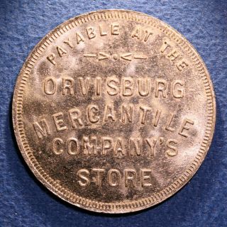 Scarce Mississippi Lumber Token - Orvisburg Merc.  Co. ,  50¢,  Orvisburg,  Miss.