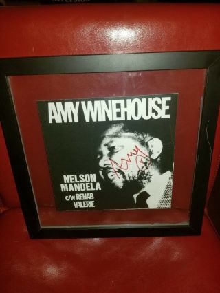 1/250 Ltd Ed Amy Winehouse Signed 7” Vinyl Ep A Side Nelson Mandela B Side Rehab