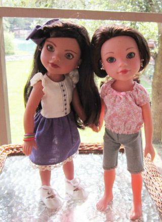 Two Hearts 4 Hearts Dolls 14 " Dell & Shola Playmates Brunettes Gorgeous