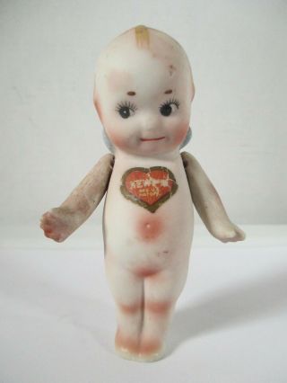 Antique Nippon Bisque Kewpie Doll With Jointed Arms 4 1/2 Inches Tall