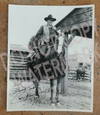 John Wayne Signed Autograph 8x10 Movie Glossy Photo Jim Spence Jsa True Grit