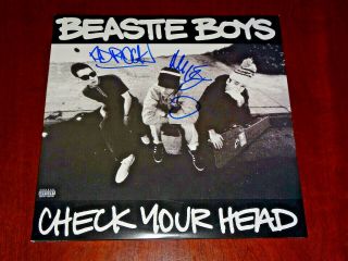Beastie Boys X2 Signed Autographed Check Your Head Lp Vinyl Record Mike D Adrock
