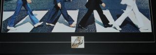 Ringo Starr Signed Framed 30x39 Beatles Abbey Road Poster Display JSA LOA 2