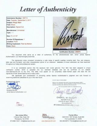 Ringo Starr Signed Framed 30x39 Beatles Abbey Road Poster Display JSA LOA 3