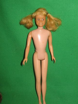 Skipper ' s Friend Scooter Doll Straight Leg Blond Hair 1965 - 68 Mattel Nude 2