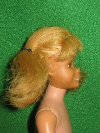 Skipper ' s Friend Scooter Doll Straight Leg Blond Hair 1965 - 68 Mattel Nude 3