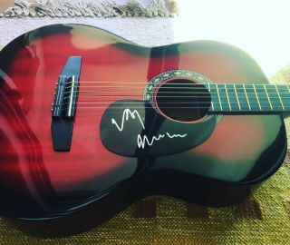 Van Morrison Signed Autograph Acoustic Guitar Very Rare Usa Brown Eyed Girl